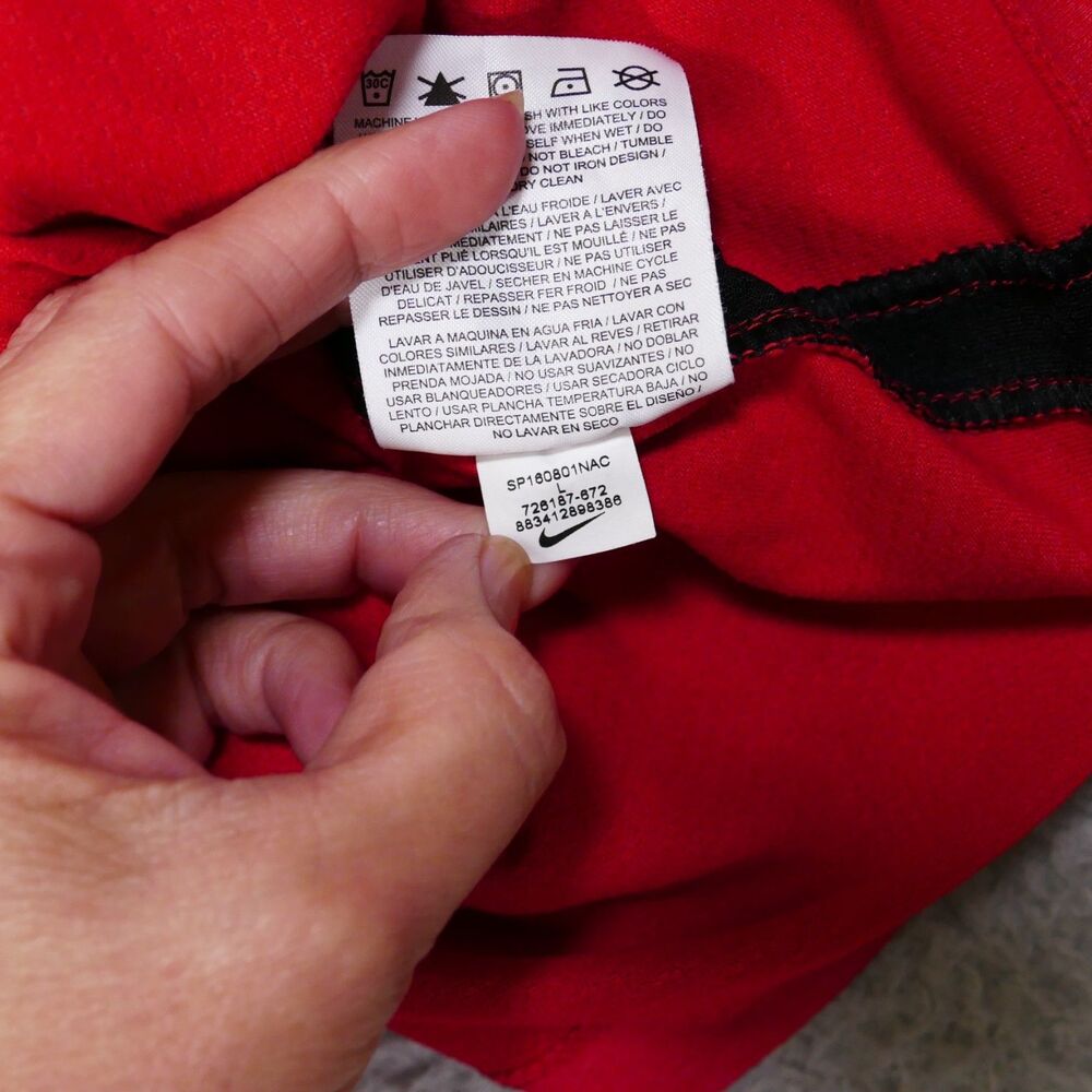 Nike Tiger Woods Collection Max Blade Collar Polo Shirt Red Men's L 726187-672 - Picture 12 of 13